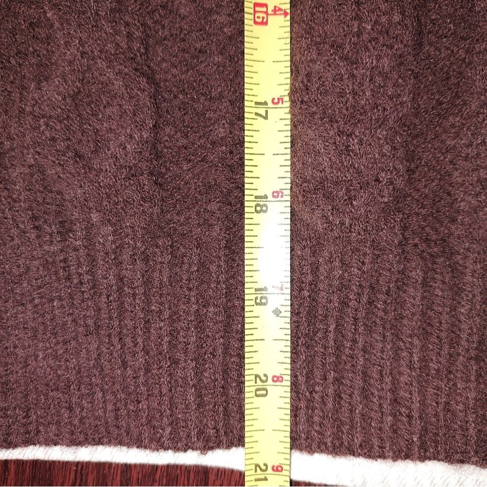 Milk Chocolate Brown Cable Knit V-neck Sweater Vest Medium